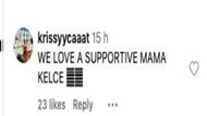 Comment under Donna Kelce's Instagram (Image via Instagram/donnakelce,/krissyycaaat )